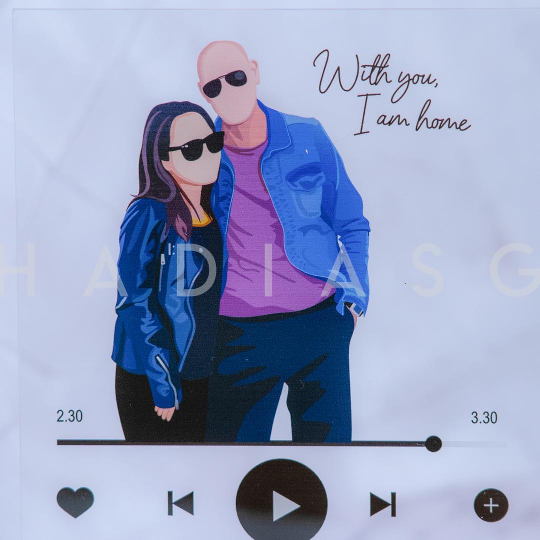 CLEARANCE SALE : Personalised Spotify Music Plaque – Photo or Illustration