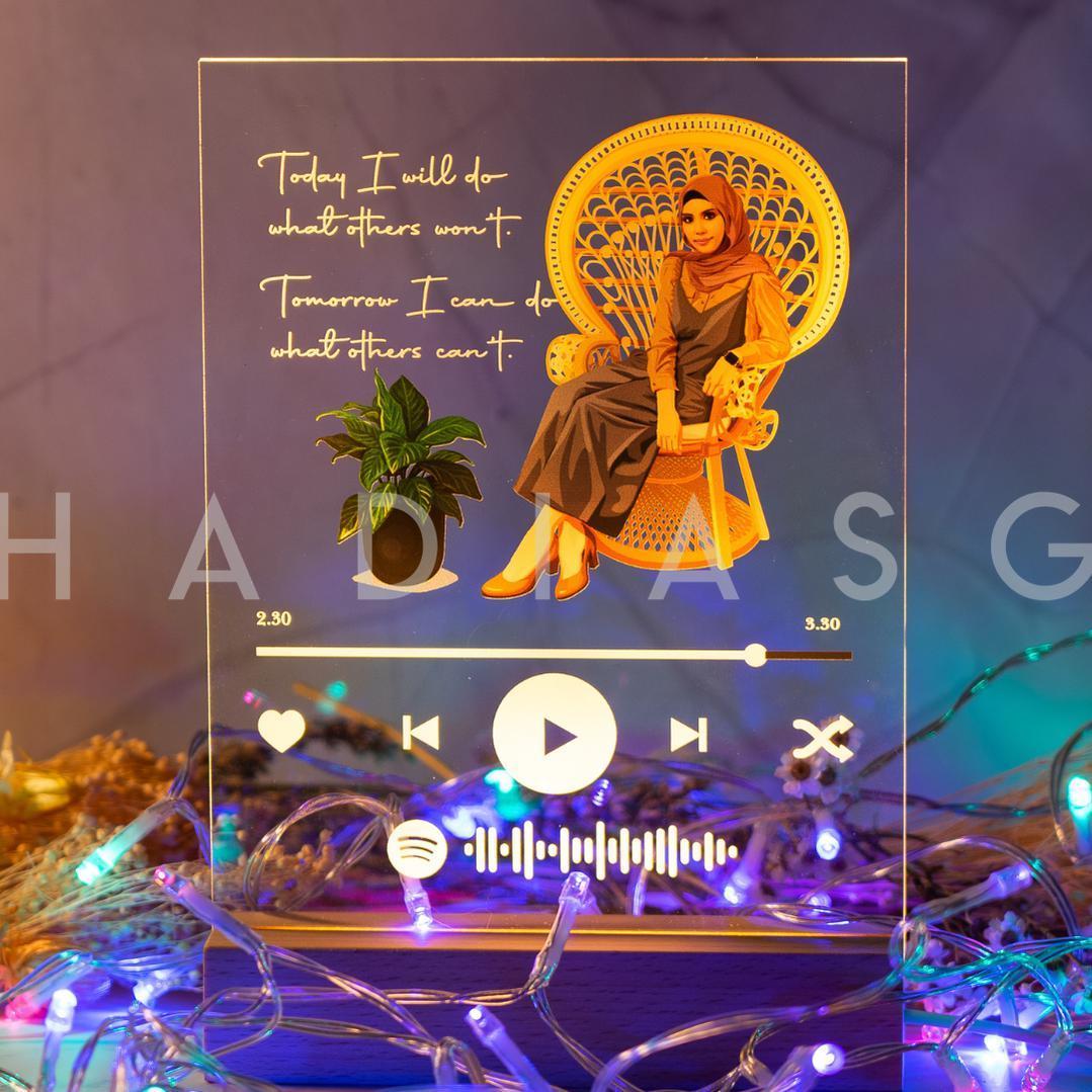 CLEARANCE SALE : Personalised Spotify Music Plaque – Photo or Illustration